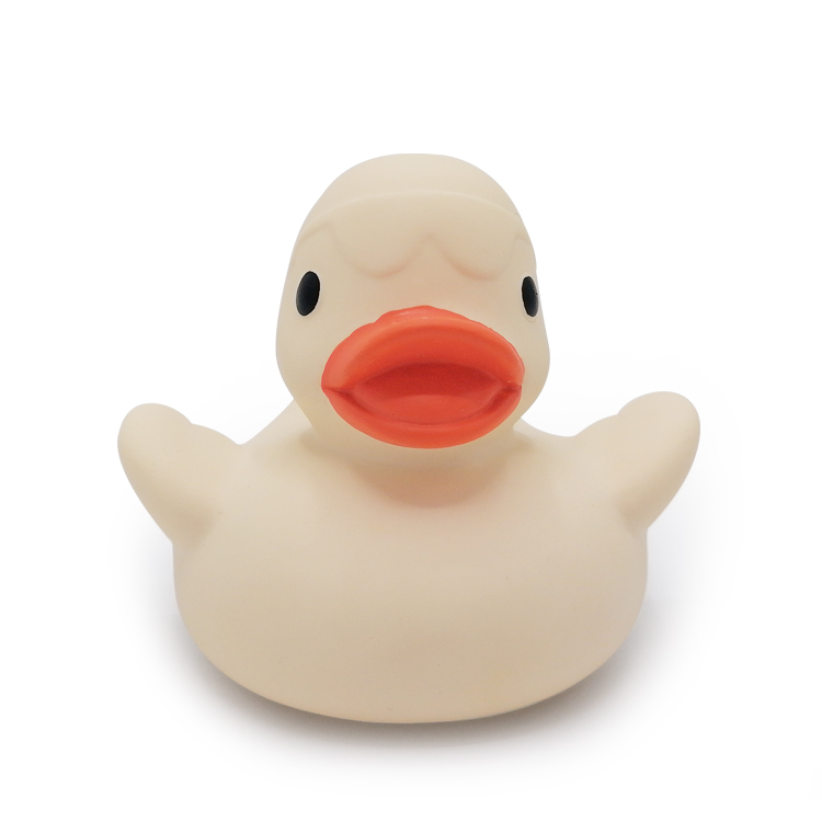 natural rubber duck bath toy -soft safe play for bathtime